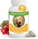 ONLY NATURAL PET Canine Bladder Control - Senior Dog Care Supplement - UTI, Urinary Tract Health, Incontinence Support w/Cranberry Extract | Pills, Vitamins, 90 Chewable Tablets (Natural Turkey)
