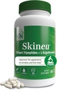 Skineu Collagen Tripeptid + L-Ergothioneine | Gelişmiş Anti-Aging Formula | Morikol® Marine Collagen | Supports Skin Hydration, Elasticity & Ortak Sağlık | Non-GMO & Gluten-Free | 60 VegeCapsules