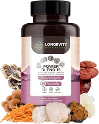 Ισχύς 15 Mushroom Blend Κάψουλες συμπλήρωμα (90) 