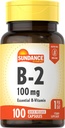Sundance Vitamin B-2 | 100 mg | 100 Capsules | Essential Vitamin Supplement | Non-GMO ve Gluten Free Formula
