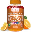 Yetişkinler ve Çocuklar için C Gummies Büyük Vitamin Co. | 90 Orange Flavored Gummies | Immunity Support, Plant-Based Fruit Pectinin