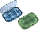2 Pack 6tment Pill Organizer, Seyahat, Günlük Portatif Tıp Vitamini, Fish Oil ve Supplement Storage (Mavi & Green) için Moisture Kanıtlı Vaka