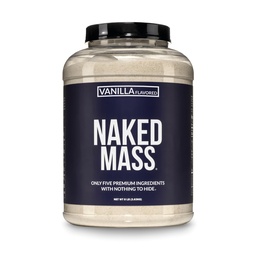 NAKED Vanilla Mass - Όλα τα φυσικά Vanilla Weight Winer Protein Powder - 8lb Bulk, GMO δωρεάν, χωρίς γλουτένη και χωρίς σόγια, Δεν τεχνητά συστατικά - 1.260 θερμίδες - 11 εξυπηρετούν