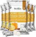 HERBION Naturals Cough Drops with Honey Lemon Flavor, Dietary Supplement, Soothes Cough, Yetişkinler ve Çocuklar için 6 Yıl boyunca 125 Lozenges, 5 Paket