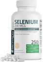 Bronson Selenium 200 mcg – Yeast Free Chelated replica Kompleksi Kompleksi - Temel Trace Minerali, 250 Vejetaryen Capsules