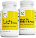 Terry Natural Propolis Extract EP300 - Upper Respiratory & Immune System Support Supplement - Child & Adult Supplement with Bee Propolis - 60 Capsules, 2 Pack