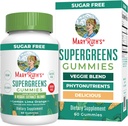 MaryRuth Organics Super Greens Gummies | Natural-Occurring Quercetin for Yetişkinler and Kids Ages 4+ | Sugar Free | 2g Fiber Per | Vegan | No Gelatin | Pectin Temel | 60 Kont | 30 Hizmet