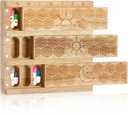 Hushee Wood Weekly Pill Organizer 3 Times a Day 7 Günlük Büyük Tıp Box Sahibi Günlük İlaç Vaka Vitamini Pill Sorter Balık Yağ Konteynerleri Haftalık Tamamlar Açık Seyahat