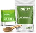 Certified Organic He Shou Wu - Μεγάλη τσάντα 5oz των 30:1 Συμπυκνωμένο-Fo-ti - Βιολογικό εκχύλισμα Foti- Fo ti He Shou Wu Βιολογικό-Plus ελεύθερο κουτάλι μπαμπού