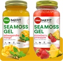 Sea Moss Gel Organic Raw (Bundle of 2 Jars 24oz) Ashwagandha Mango ve Strawberry Pineapple Wild Truthrafted Gold Sea Moss Gel | 92 Vitamin ve Mineraller | Pure Raw+Non-GMO | Vegan Superfood
