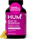 HUM En İyi Berberine Supplement 1200 mg, Metabolic Wellness için Saf Potency, Gut Health, Pure Berberine Supplements BiyoPerine ile En Az Apsiyon için Geliştirildi, 60 Capsules