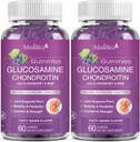 Mulittea Glucosamine Chondroitin Gummies - Επιπλέον συμπλήρωμα κοινής υποστήριξης δύναμης με MSM & Elderberry για τη φυσική κοινή, αντιοξειδωτική ανοσοποιητική υποστήριξη για ενήλικες, άνδρες και γυναίκες χωρίς ζάχαρη (2 Pack)