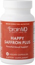 Dr Amen BrainMD Happy Saffron Plus - 90 Capsules, Pack of 2 - With Saffron Flower Extract, Curcumin & Zinc - Vegan, Gluten Free - 60 Total Servings