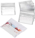 Deke Home - 100 Pack Clear Resealable Τσάντες Χάπια (4x2,75 in), Travel Medicine Pouches με Write-On Label, BPA-ελεύθερος διοργανωτής Χάπια για Φάρμακα, Βιταμίνες & Συμπληρώματα