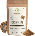 ROOTED Active's Turkey Tail Mushroom Extract Toz, USDA & EU Sertifikalı Organik|% 35 Beta Glucans - Lab TYSYİ, Liver, Immunity Support (2.11 Ounce)