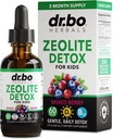 Zeolite Detox for Kids Liquid Drops - Advanced Clinoptilolit with Pure Vitamins B12 & D - Kids Gentle Body Daily Cleanse Focus & Talk Ekstra Clinoptilolit Zeolit 2oz