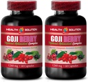 Brain and Memory Power Boost - Goji Berry - Φυσικό σύμπλεγμα ANTIOXIDANT, ανοσοποιητική υποστήριξη, χάπια συμπλήρωμα Noni, Mangosteen Extract, acai Berry, σούπερ φρούτα Complex, Energy Booster, 2 μπουκάλια 120 Caps