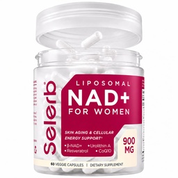 NAD+ Συμπλήρωμα για γυναίκες - NMN Εναλλακτική λύση με β-NAD+, Trans-Reεσβερατρόλη, CoQ10, D-Rιβόζη - Προάγει Κυτταρική Ανανέωση, Ενέργεια, και Ακτινωτή Υγεία του δέρματος - 60 Κάψουλες Advanced