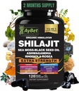 Erkekler ve Kadınlar için Shilajit Himalaya Shilajit Capsules ile Sea Moss, Black Seed Oil, Ashwagandha, Rhodiola Rosea, Burdock, Cordyceps Mushroom, BTC, Turmeric, Ginger, 120 Capsules