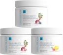 Συμβουλευτείτε την υγεία Primo Beets Beet Root Powder Drink Mix with Nitrates, Daily Circulation Support with Ginger and Turmeric, 3 Pack Flavors, Cherry, Blueberry and Strawberry Lemonade 6,5 oz Κάθε ένα