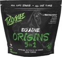 ROGUE PET SCIENCE Origins 5-in-1 Horse Supplement - Pelleted Equine Food Topper w/Natural Omega 3 Fish Oil - Supports Gut Health, Ulcer Relief & Joints-Helps Allergies, Skin and Coat Health (5 lbs)