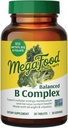 MegaFood Balanced B Complex - B Complex Vitamin Supplement, 8 Β Βιταμίνες συμπεριλαμβανομένης της βιταμίνης Β6, Βιταμίνη Β12, Φολικό, Βιοτίνη & περισσότερα, Υποστηρίζει Κυτταρική Παραγωγή Ενέργειας, Vegan, Χωρίς Γλουτένη - 30 δισκία
