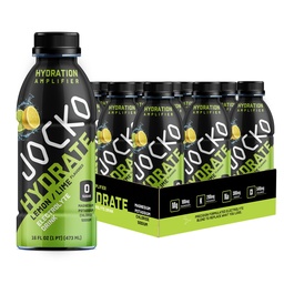 Jocko Fuel Hydrate Electrolyte Ποτά - Sports Drink Hydration Ενισχυτής, Thirst Quencher - Επιστημονικά Formed Electrolyte Blend Lemon-Lime 16 Oz (12 Pack)