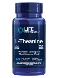 Επέκταση ζωής L- Theanine, Amino Acid theanine, Calm, Relaxation, Mood, Gluten-free, Non-GMO, Vegetarian, 200 mg, 60 κάψουλες