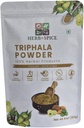 Triphala Toz GMO, Gluten Free, 100% Raw, Hindistan'dan Kaynaklanan Herbal Formula, Haritaki, Bibhitaki, Resealable Zip Lock Pouch (227 Gram)