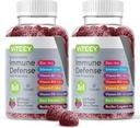 Viteey Multivitamin Gummies 8 in 1 Immune Support Supplement with Probiyotiks - Immune ATMs for Yetişkinler & Gençler - Vejetary, Gelatin Free, GMO Free - Chewable Berry Flavored Pectin Immune Defense