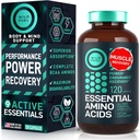 Essential Amino Acids Supplement - Όλα τα 9 EAAs με BCAAs Amino Acids (Λευκίνη, Λυσίνη, Βαλίνη, Θρεονίνη) - 3.000mg ανά υπηρεσία - μυϊκή ανάπτυξη, δύναμη, ανάκτηση - 120 Vegan, Καφεΐνη Δωρεάν κάψουλες