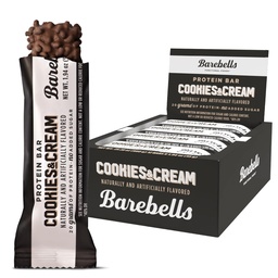 Bar Protein Bars Bars Bars cookies & Cream - 12 Count, 20g High Protein Treats - Σοκολάτα μπαρ διατροφής με 1g Total Sugars - On-The-Go Πρωινό ή μετά την προπόνηση σνακ
