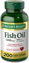 Fish Oil by Nature's Bounty, Συμπλήρωμα διατροφής, Ωμέγα 3. Υποστηρίζει την υγεία της καρδιάς, 1200 Mg, 200 Softgels ταχείας απελευθέρωσης