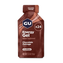 GU Energy Original Sports Nutrition Energy Gel, Chocolate Outrage, 24 Kont Box