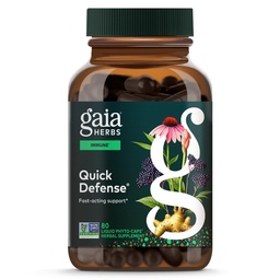 Γαία Βότανα Γρήγορη Άμυνα - Fast-Active Immune Support Supplement* - Echinacea, Black Elderberry, Ginger & Andrographis - 80 Vegan Liquid Phyto-Capsules (8-Day Supply)