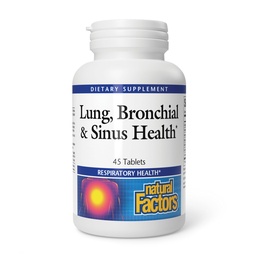 Πνεύμονας, Bronchial & Sinus Υγεία από φυσικούς παράγοντες, φυσικό συμπλήρωμα για την αναπνευστική υγεία και την εύκολη αναπνοή, 45 δισκία (45 μερίδες)