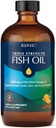 GNC Triple Strength Fish Oil Liquid Supplement, Wild Deep Ocean Caught. με 1000mg EPA DHA Omega 3s, για, καρδιά, εγκέφαλο, δέρμα, μάτια, κοινή υγεία, φυσική γεύση πορτοκαλιού, 8 Fl Oz, 47 εξυπηρετούν