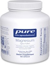 Pure Encapsulations Magnezyum (Glycinate) - Stres Yardım, Uyku, Kalp Sağlığı, Nerves, Kass ve Metabolism* - Magnezyum Glycinate - 180 Capsules