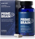 BONE SCIENCE - Prime Brain Supplement - Focus, Memory & Cognitive Performance, Alfa GPC, L-Theanine & Ginkgo Biloba, Vegan - 60 Capsules