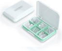 Daily Pill Organizer, Pill Box για Purse - Dtouayz Travel Pill Case, Συμπλήρωμα βιταμίνης και φαρμακευτικής θεραπείας Αδιάβροχος 6 Κάτοχος της Ιατρικής Διαμερίσματος, Εβδομαδιαία Μεγάλο Δοχείο Χάπια