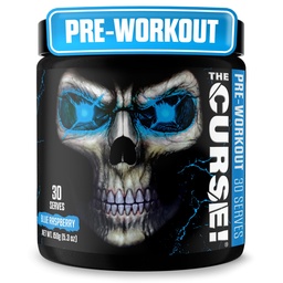 JNX SPORTS The Curse! Erkekler ve Kadınlar için Çalışma Tozu, Caffeine, Beta-Alanine, Tinatine, L-Citrulline, 30 Hizmet, Blue Raspberry Flavor – Boost Energy, Strength & Focus