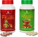 Meyve ve Veggies Supplement Malzemeler Doğal - 2 Şişe 180 Toplam Vejetaryen Capsules | Doğal 16+18 Tüm Meyveler ve Veggies Mix | Fresh Superfood Formula with Vitamins and Minerals