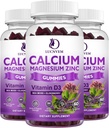 Kalsiyum çinko Gummies witn Elder ve Sea Moss, Kalsiyum 2:1, Contain Magnezyum Glycinate, Vitamin D3, Bones, Muscles, Calm Mood & Sleep Support , 60 Gummies Paketler)
