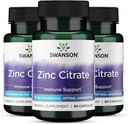 Swanson çinko Citrate - Mineral Supplement Sağlıklı Vizyon ve Immune Sistemi Sağlık - Doğal Formula Genel Wellness - (60 Capsules, 50 mg Her) 3 Pack