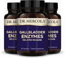 Δρ. Mercola Gallbladder Enzymes - Gallbladder & Digestive Health Support - Περιλαμβάνει παγκρεατική πρωτεάση, αμυλάση και λιπάση - μη-GMO, Gluten-free & Soy-free - 90 κάψουλες καθυστερημένης αποδέσμευσης (90 Services)