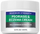 Hermon Psoriasis Eczema Relief Cream: Psoriasis Eczema için maksimum Güç - Seborrheic Dermatitis Folliculitis 100m 3.4 Fl Oz (1.5)