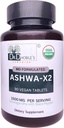 Ashwa X2, Md Vegan Tablets με φυσικά συστατικά & μαύρο πιπέρι που αυξάνουν τη βιοδιαθεσιμότητα, 1500mg, χωρίς εκχύλισμα, USDA Organic