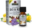 Doğalar Vitamin D3 ve K2, 0,5 oz - Sıvı Türlü Ödevler - Destekler Immune, Bone and Heart Health - in a Delicious Olive Oil, Rosemary Oil, and Natural Lemon Base Base