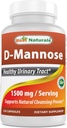 En İyi Doğallar D-Mannose Capsules - Urinary Tract Cleanse Supplement 1500 mg/Serving - 120 Count