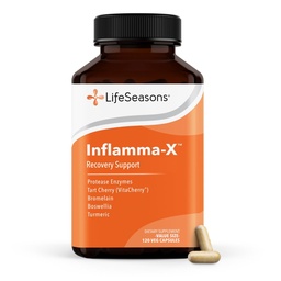 LifeSeasons Inflamma-X Joint & Tissue Support Supplement – Υποστηρίζει τη μυϊκή άνεση, την ανάκτηση και την ευελιξία – Herbal Formula με Turmeric, Bromlein, Protease – 60 κάψουλες